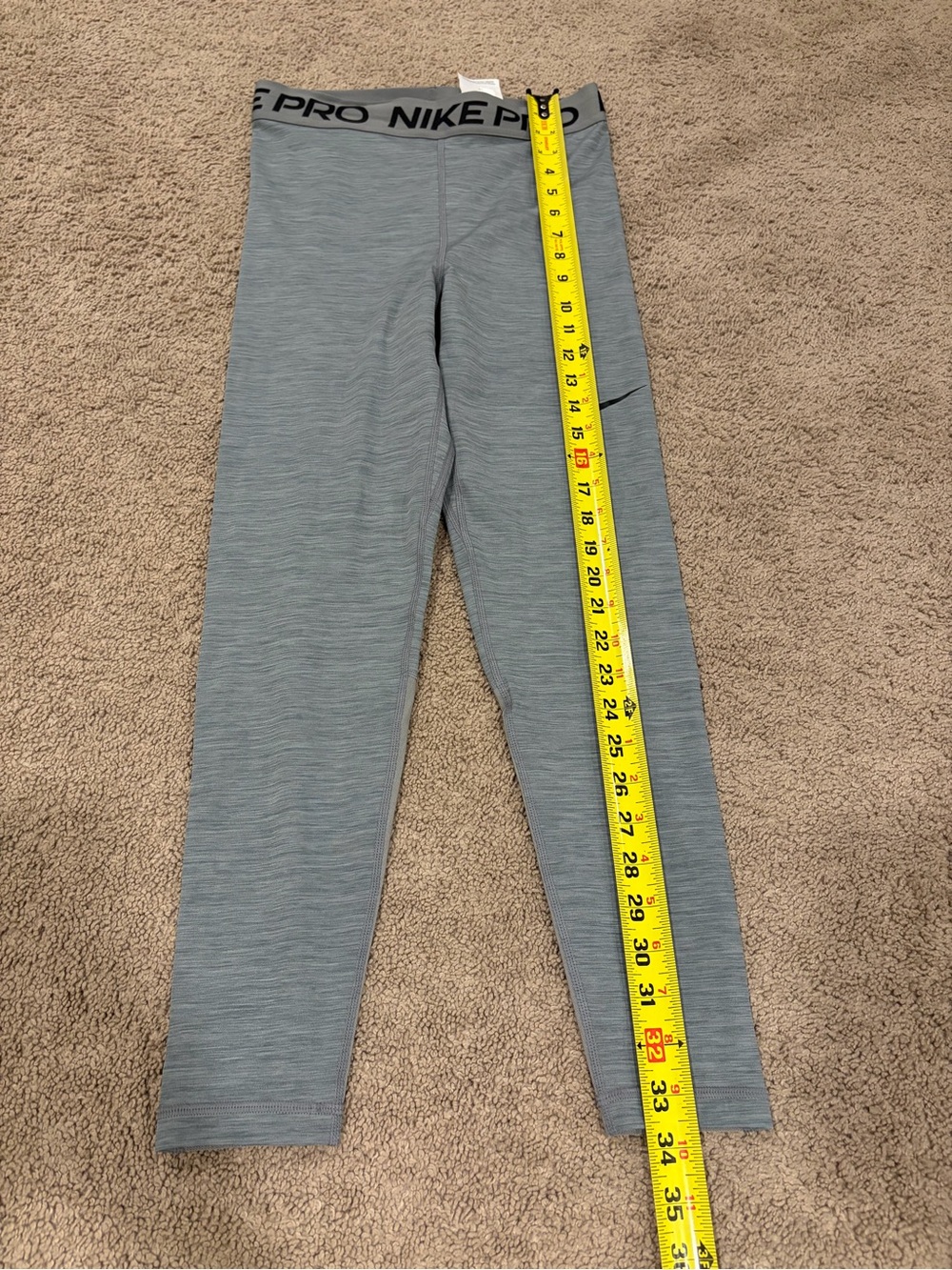 Nike Pro Gray Compression Leggings - Small
